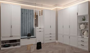 Шкаф распашной Нордик ,двухдверный ,белый